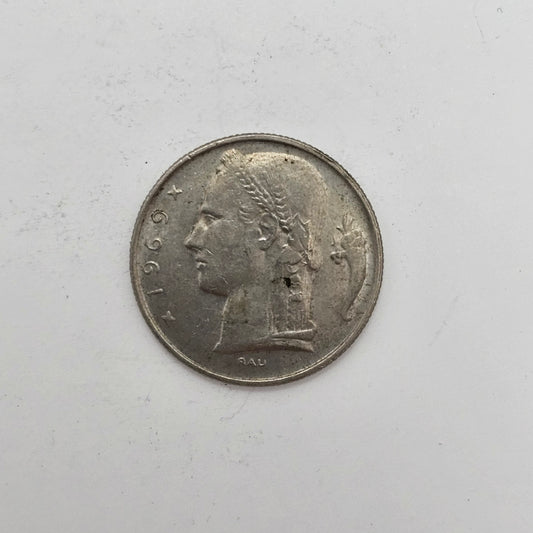 Belgium 5 Francs 1969 Laureate Head