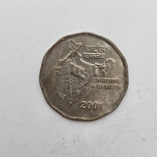 India 2 Rupees 2001 Coin