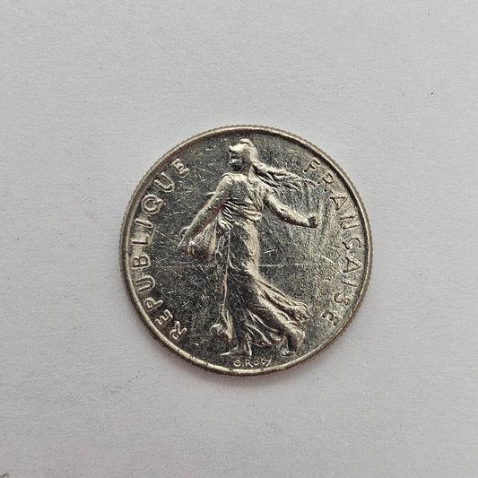 France 1/2 (Half) Franc 1984 Coin