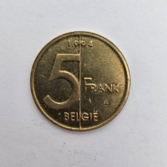 Belgium 5 Francs 1994 Coin